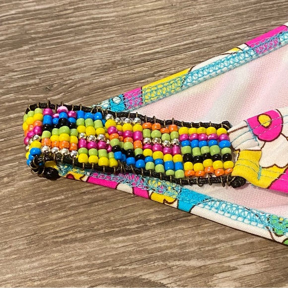 ROXY beaded swimsuit bottom Medium Y2K - Picture 3 of 8